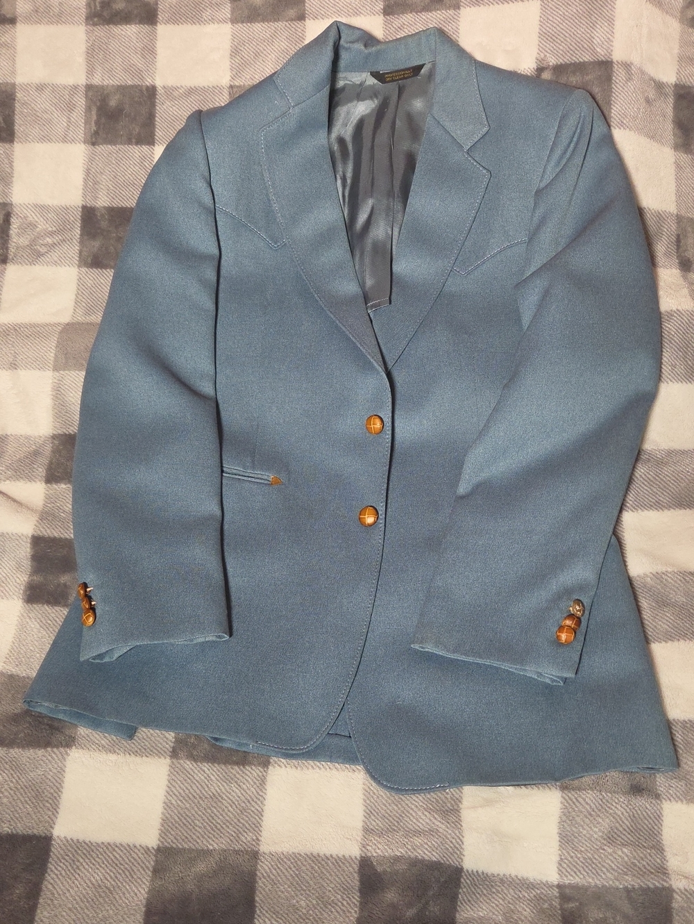 VTG Fioravanti Western Blazer Mens 44 Blue Union 70s Kitsch Gentleman